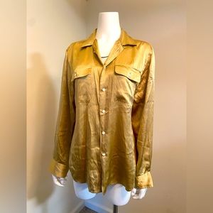 Gold blouse 100% silk